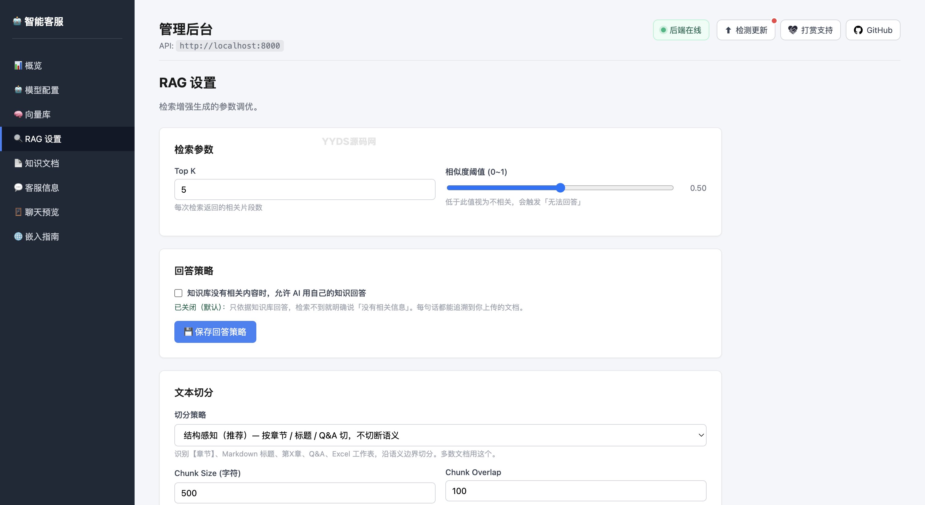 基于Python+RAG智能客服系统源码