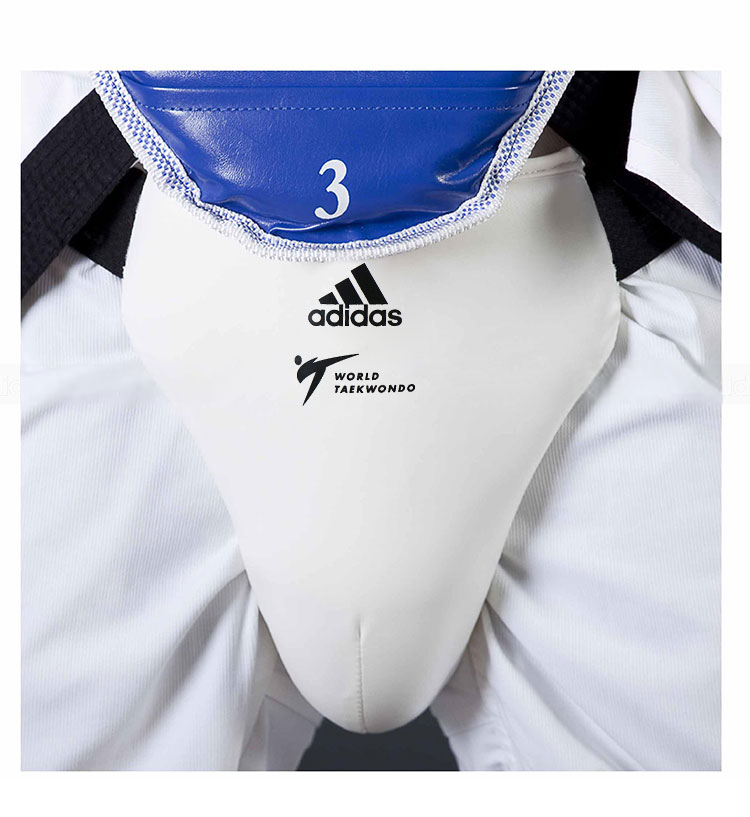 adidas阿迪达斯跆拳道竞技比赛专用护裆：世盟WT认证，专业护具的硬核保障！