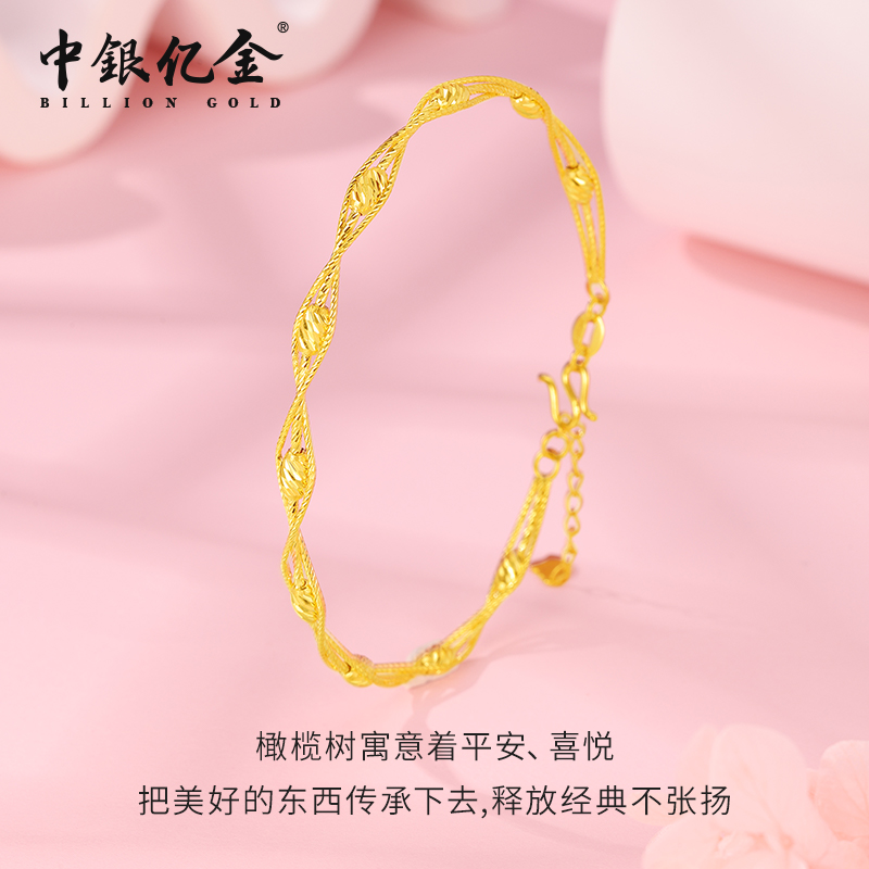 足金999盘缠手镯：送给女友的完美礼物，寓意深远的真爱信物！