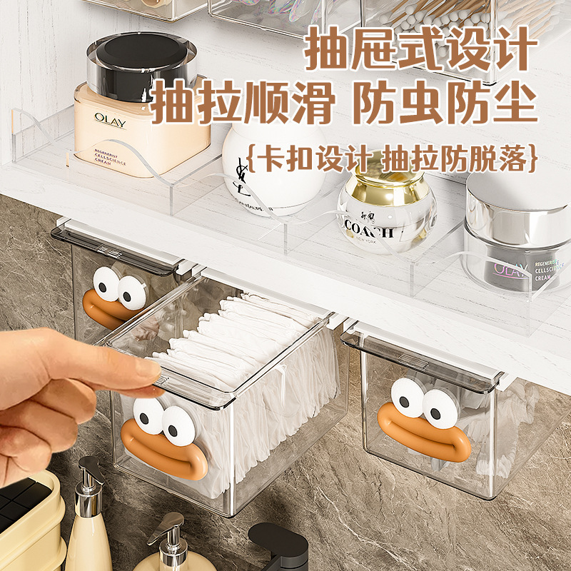 透明棉签收纳盒太香了！圆筒设计防尘又美观，化妆棉整理神器来了