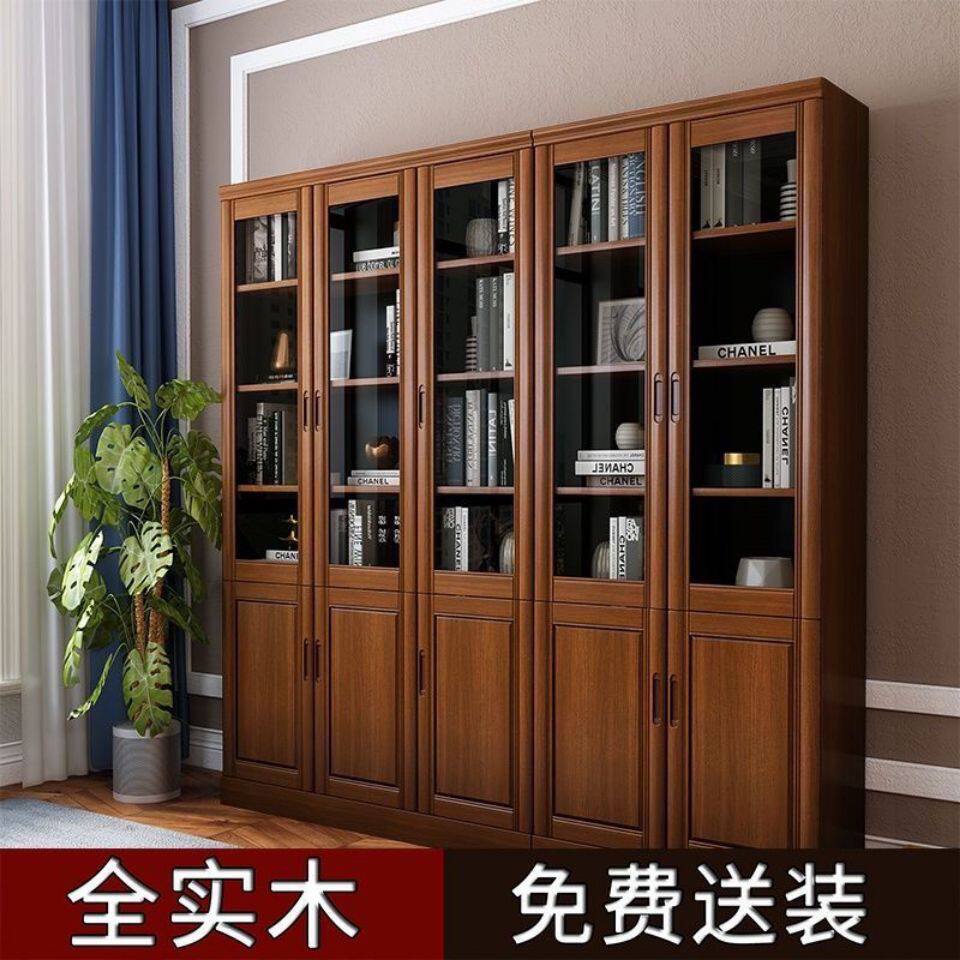 如何挑选符合现代家居设计的全实木书柜带玻璃门？