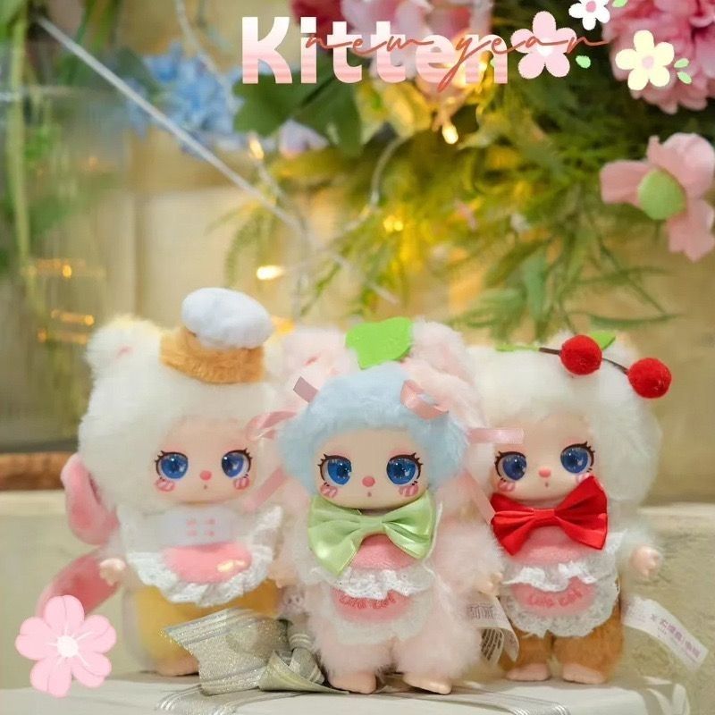 正版现货莉拉4代甜品师小猫系列毛绒盲盒手办：开启你的萌宠收藏之旅！