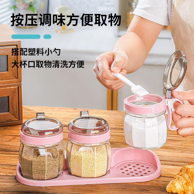 收纳盒川岛油壶组合套装：厨房神器！拯救你的调料乱放焦虑