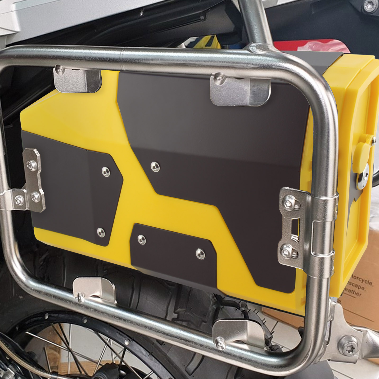 BMW R1200GS/R1250GS ADV改装必备：护手水转印仿碳纤护手加高，让骑行更安全！️