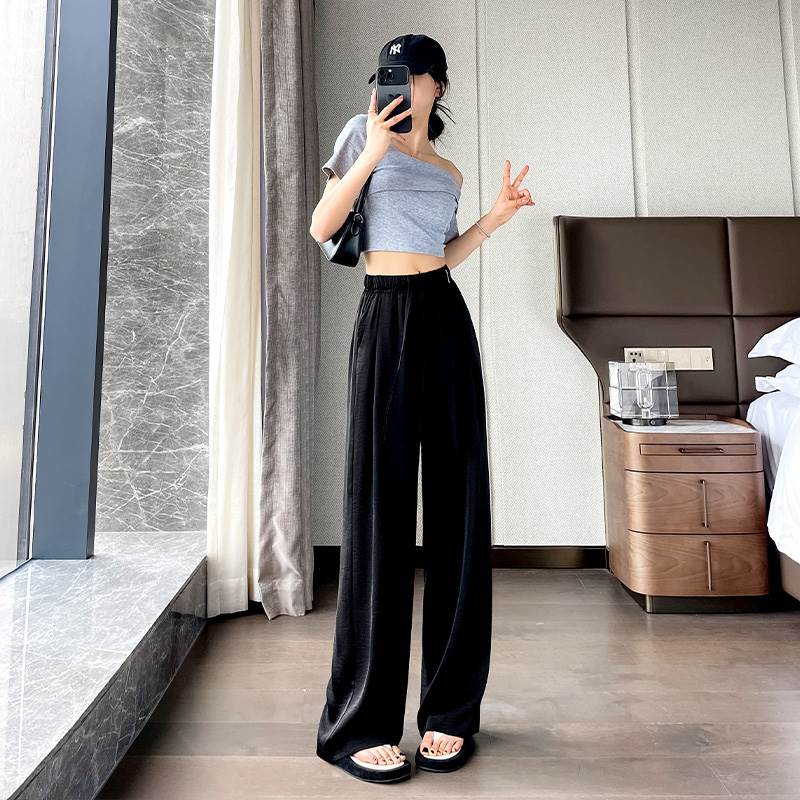 2025新款缎面醋酸女裤子！垂感绝了！小个子也能穿出高挑感