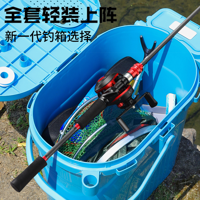溪流路亚钓鱼必备神器：直角大容量防漏水活鱼桶，野钓新选择！✨
