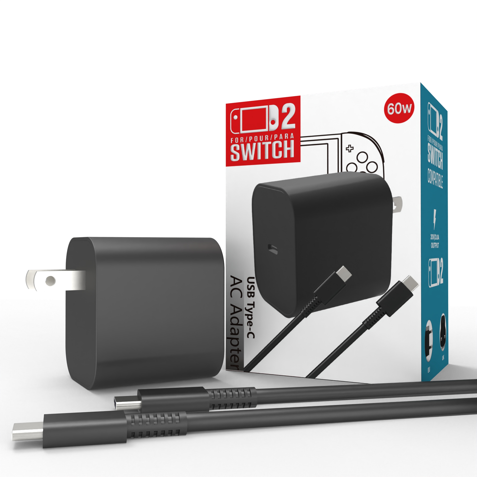 游戏机SWITCH2电源60W足量欧规日欧美英港版充电器SW电源火牛：选择指南，让你的游戏不断电！