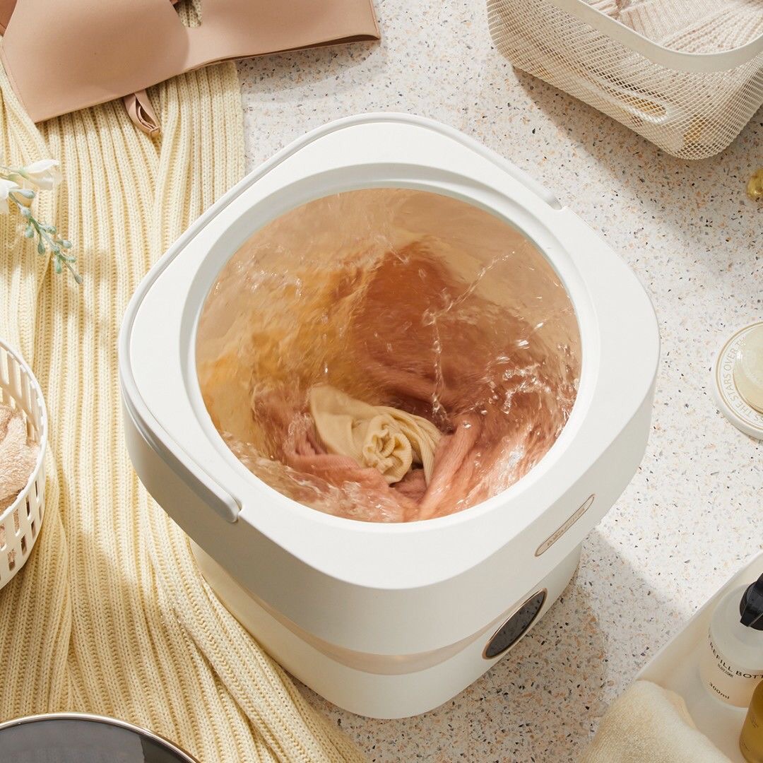 小熊迷你洗衣机XYJ-B05E5：宝宝衣物清洗新神器，宝妈们必备的便携消毒机！