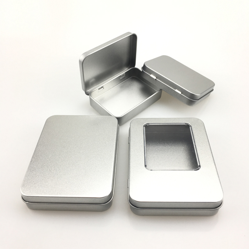 磨砂马口铁盒：长方形翻盖铁盒子，奖牌纪念币徽章U盘的最佳包装选择！