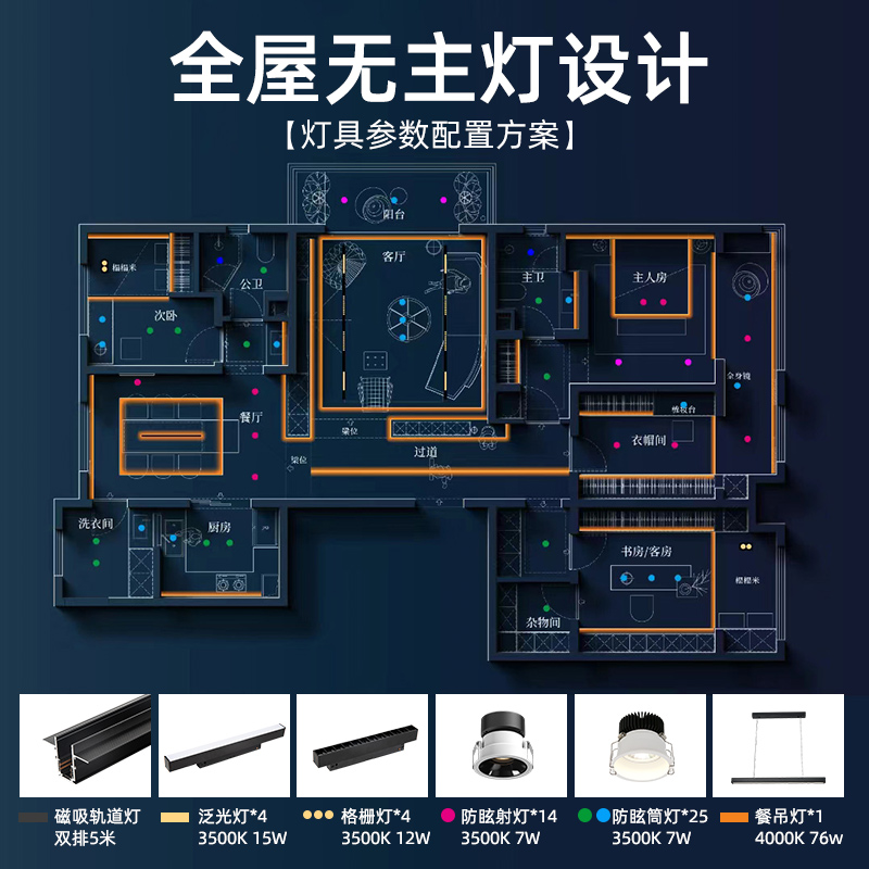 全屋无主灯照明设计：打造别墅家居完美灯光布局✨
