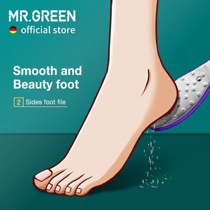 MR.GREEN双面足部磨砂护理工具：告别粗硬脚皮，享受极致脚部SPA！