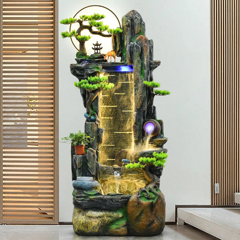 公水墙流水屏971风隔断室内假山鱼池瀑布造景幕景观泉摆件喷欧：打造梦幻室内自然景观的必备神器！️