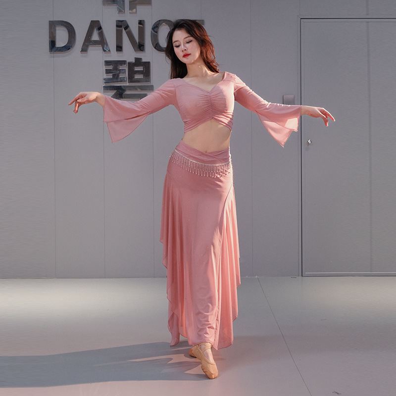 2023新款肚皮舞练功服套装，性感网纱裙，舞动魅力新潮流✨