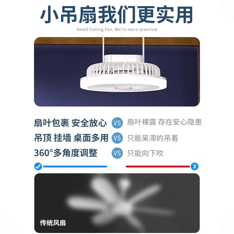 森禾鹿蚊帐专用静音小风扇：你的夏日清凉守护神，卧室微风的秘密武器！