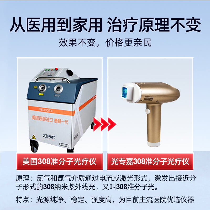 嘉光308nm准分子光疗仪：家庭光疗新选择，告别白斑困扰！