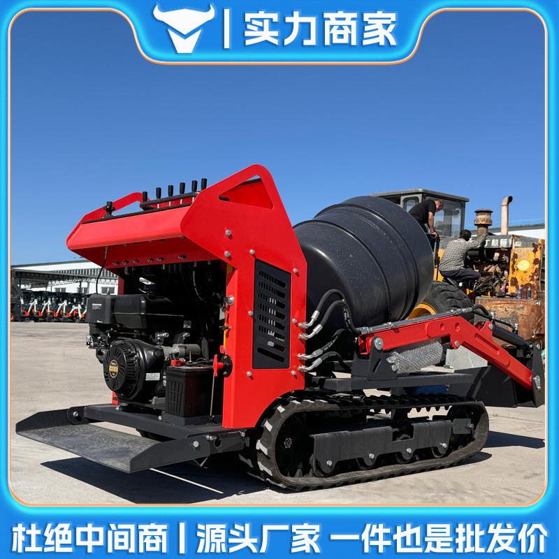 混凝土履带式搅拌车：爬山虎水泥搅拌运输一体机，小型履带混泥土罐车的秘密武器！