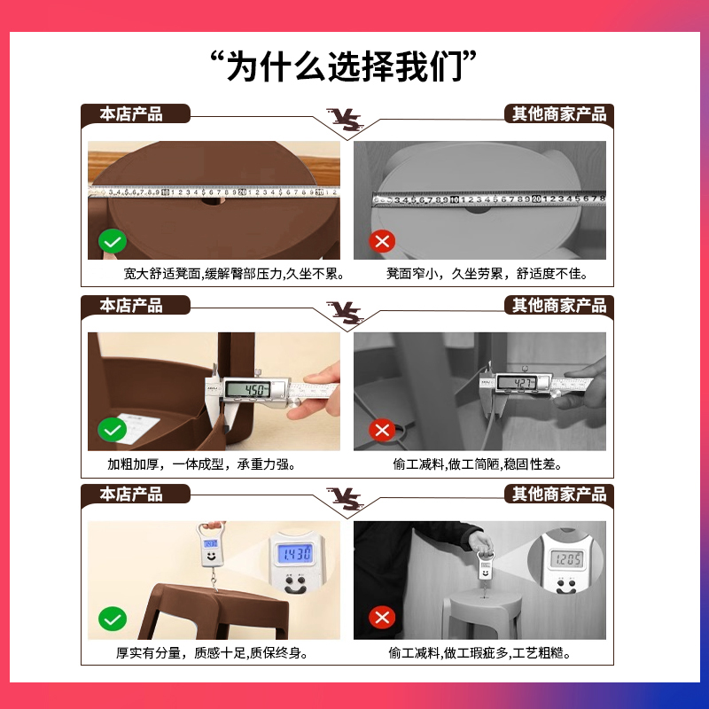 家用凳子新潮流：加厚塑料胶凳子，叠放神器，简约圆凳，网红旋风凳，风车凳，你家缺了吗？