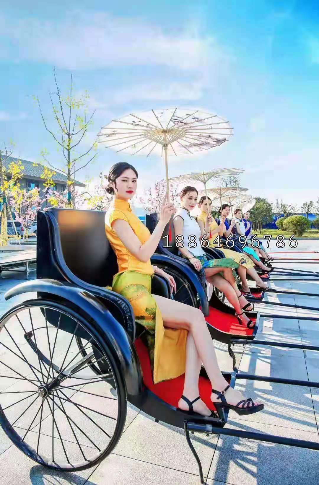 婚庆双人黄包车：复古浪漫新体验，拍照打卡必备神器！