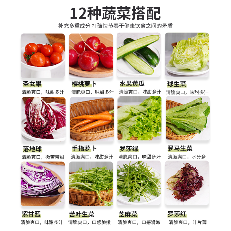 3.5斤沙拉蔬菜组合：球生菜苦菊新鲜混合装，解锁轻食生活的N种可能！