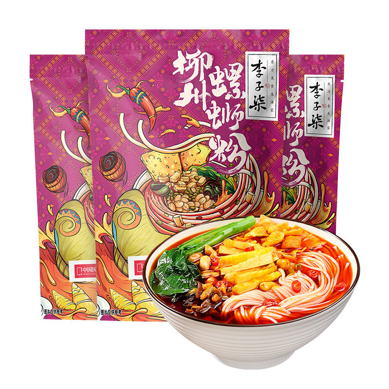 李子柒爆椒酸笋柳州螺蛳粉400g：舌尖上的非遗美食，如何征服你的味蕾?