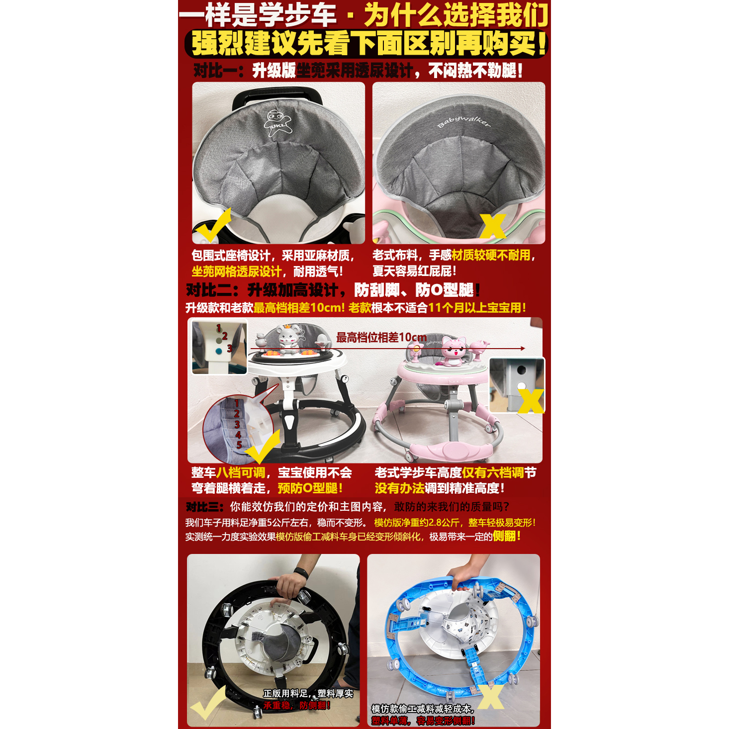 宝宝走路新助手：儿童学步车，轻松告别O型腿，让宝宝稳稳迈出第一步！