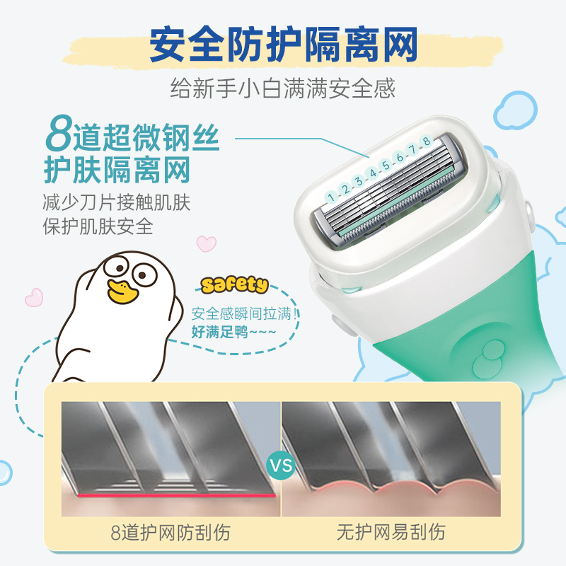 小刘鸭联名款Schick大皂头刮毛刀，敏感肌的福音！
