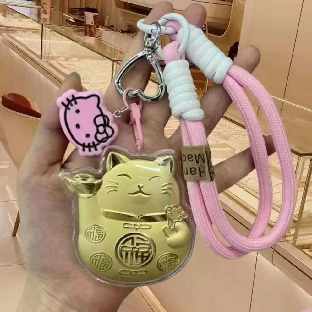 零点金黄金糖果手机挂件2mg足金999，生日礼物女挂绳结婚喜糖太香了！