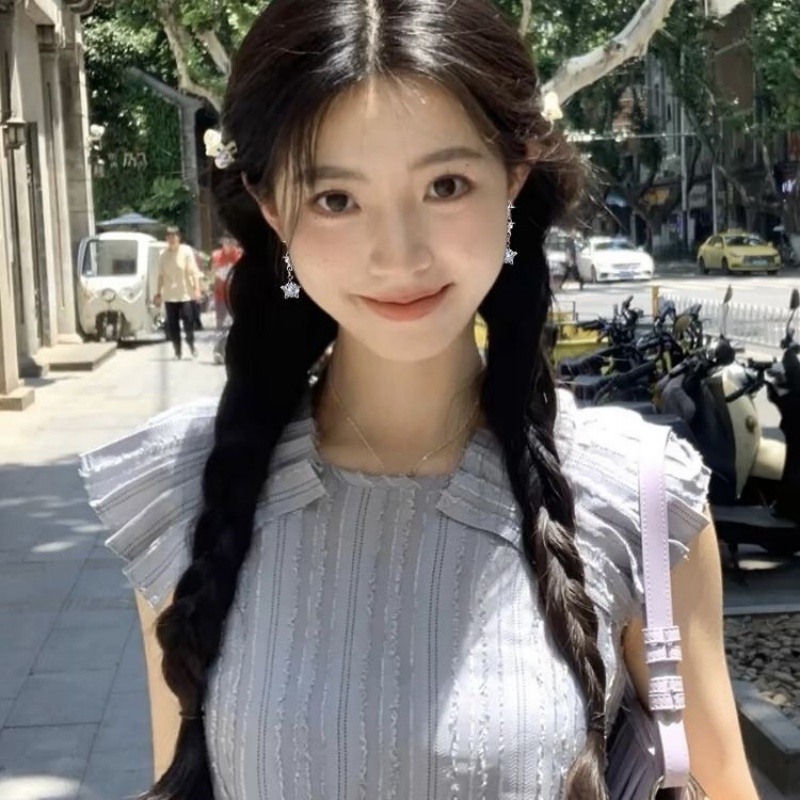 足金999黄金耳饰樱花耳坠耳钉直针高级感镶钻，送给女友的完美生日礼物！