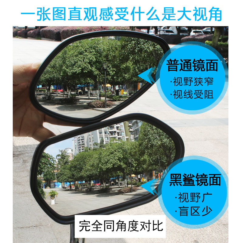 踏板摩托车后视镜升级攻略：大视野反光镜改装，铃木UY也能享受！