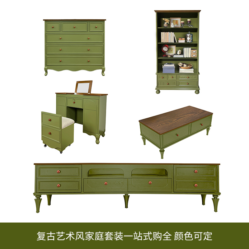 法式中古实木斗柜：复古奢华，打造现代客厅的艺术品！
