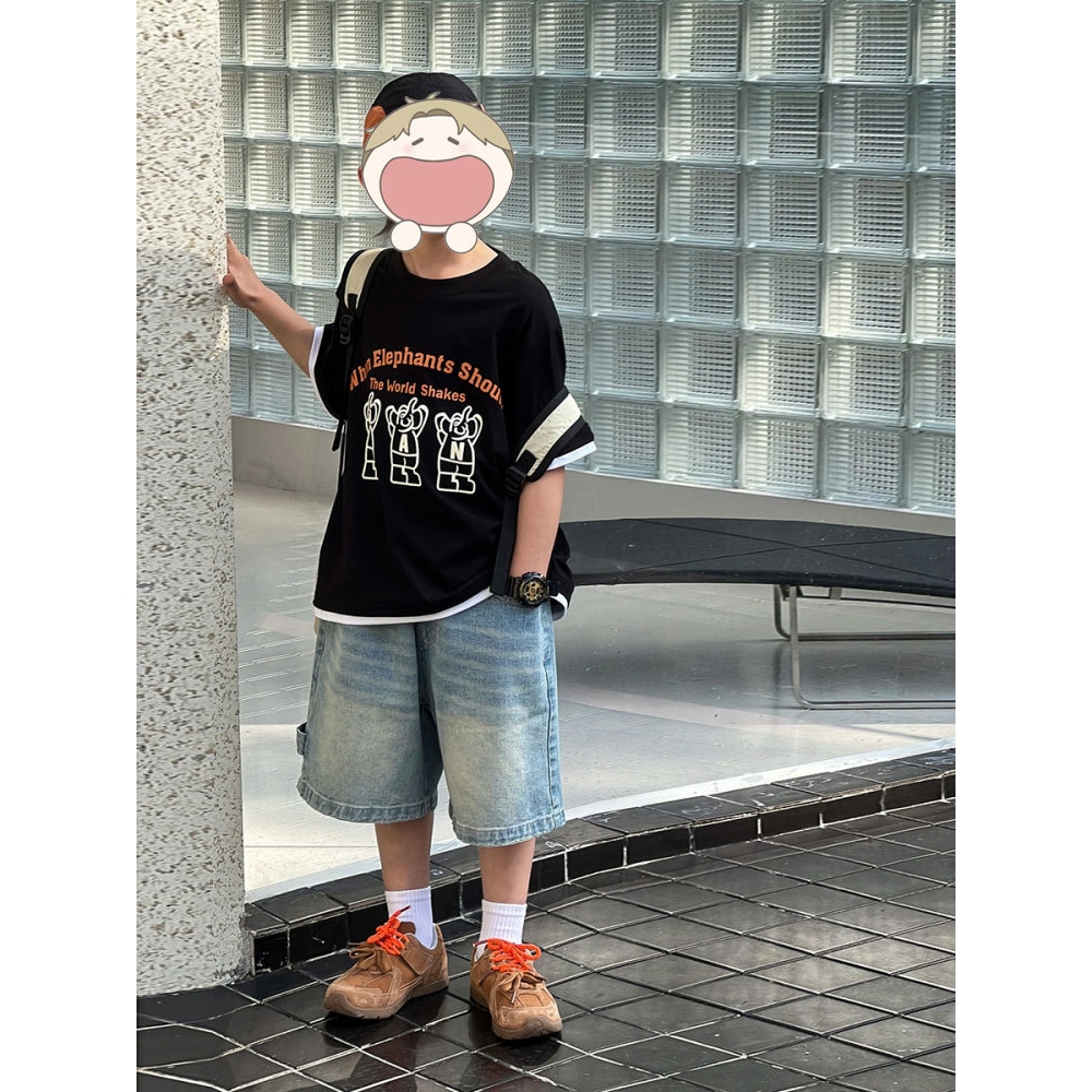 透气冰凉童装2025夏季新款，男童短袖T恤，中大童必备神器！