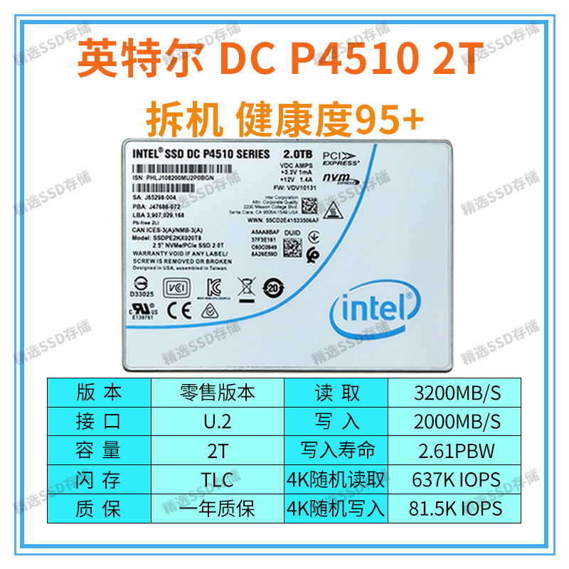 HP U.2服务器固态硬盘P20600-001 &amp; P19806-002：性能王者，企业级存储新选择！