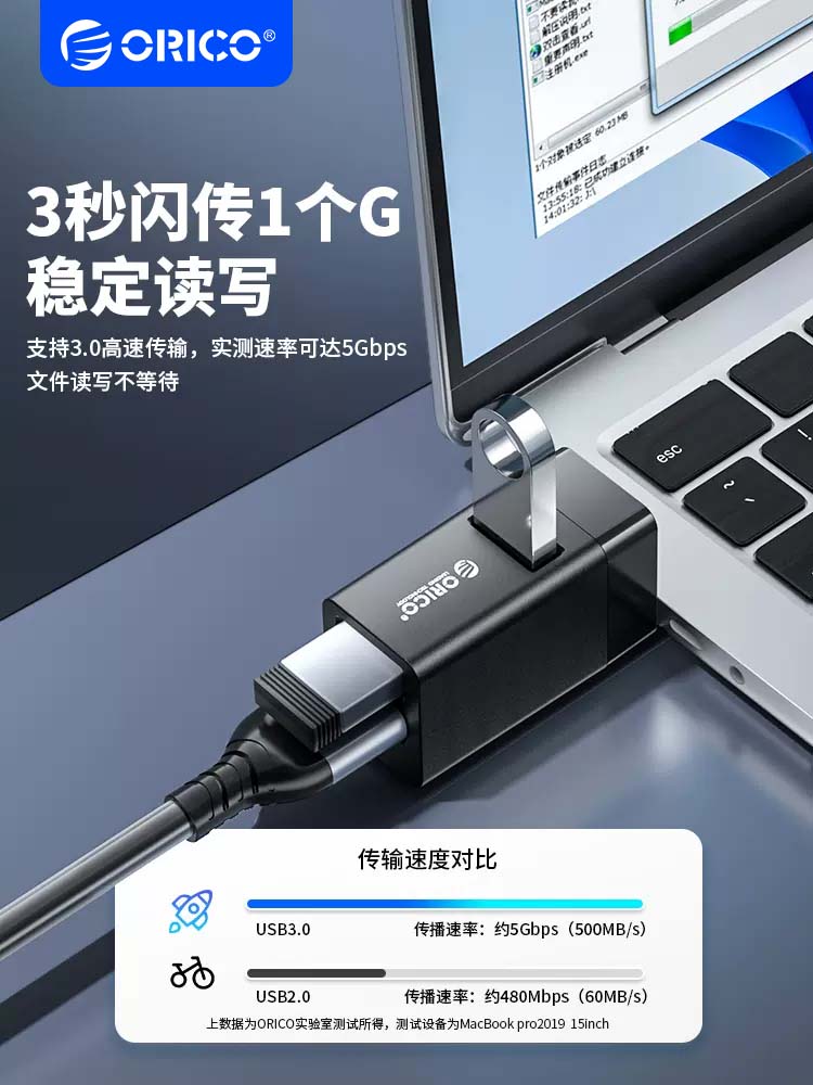 ORICO奥睿科笔记本USB扩展器：解锁你的设备潜能，告别接口焦虑！⚡️