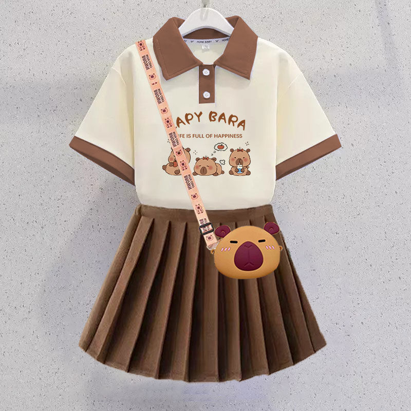 夏日必备！女童JK百褶裙套装，学院风女孩的时尚新宠✨