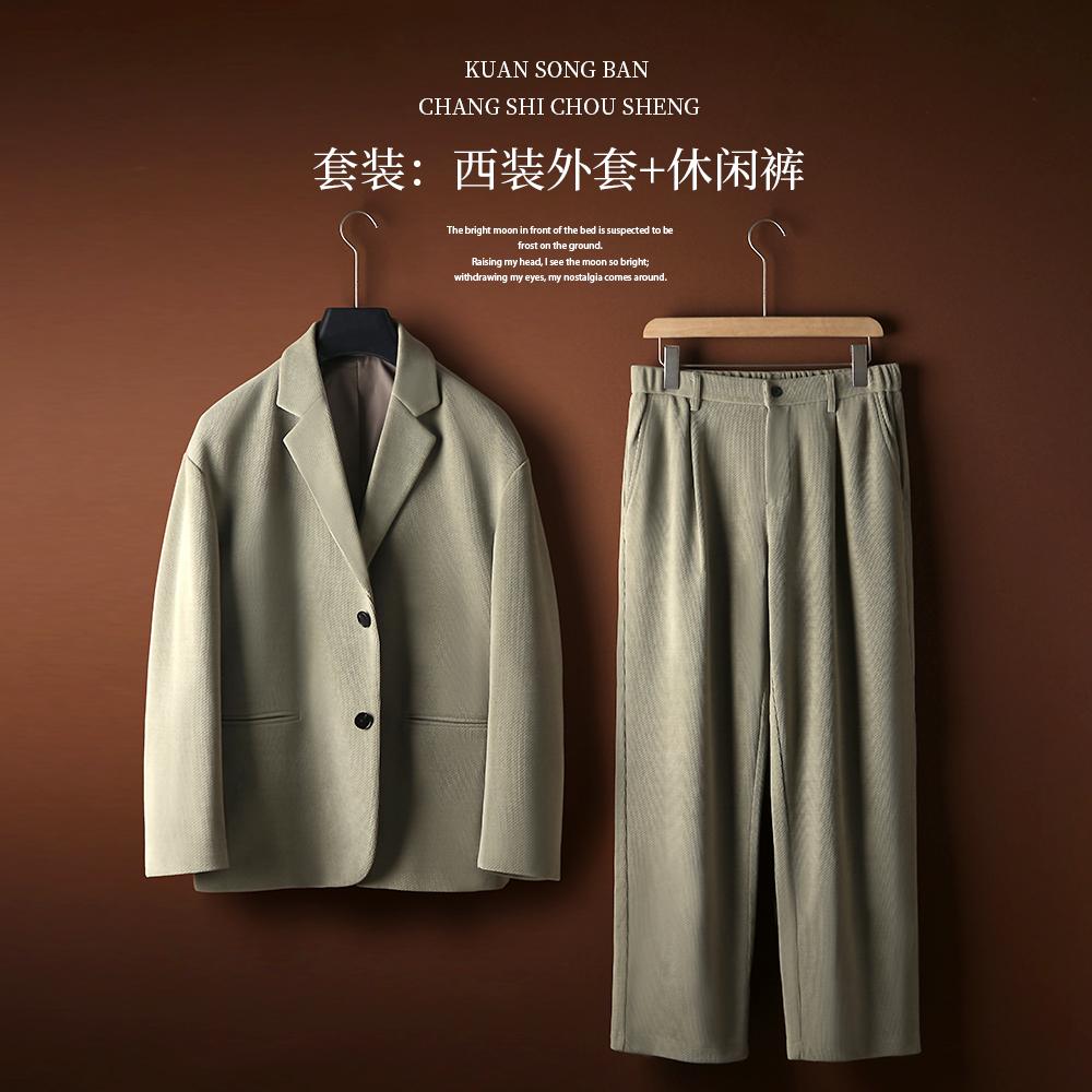 正品新款春秋西装套装，松枝绿外套引领冬季时尚潮流！✨