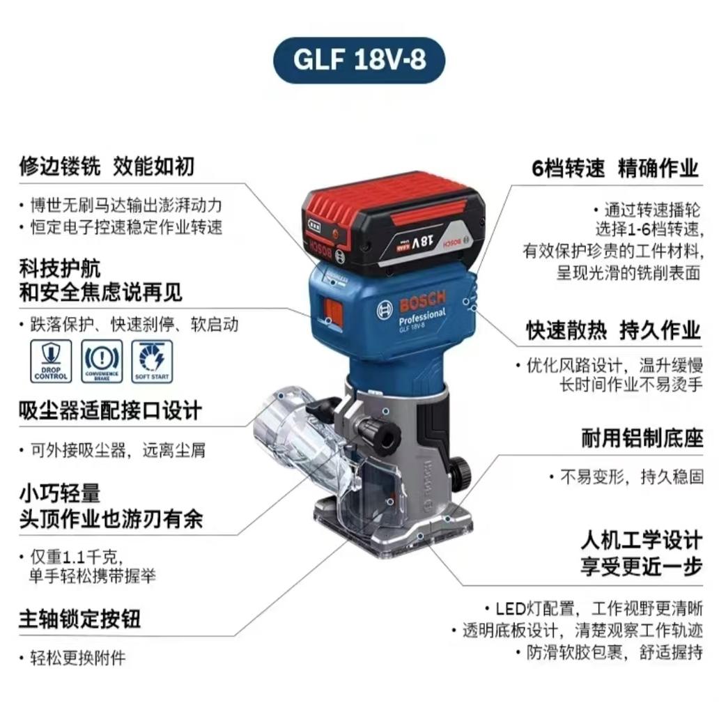 博世GLF18V-8修边机：木工界的全能选手，解锁家居DIY新姿势！
