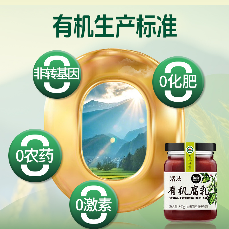 食圣有机霉豆腐乳，湖南特无添加，红方毛豆腐的味觉盛宴！️