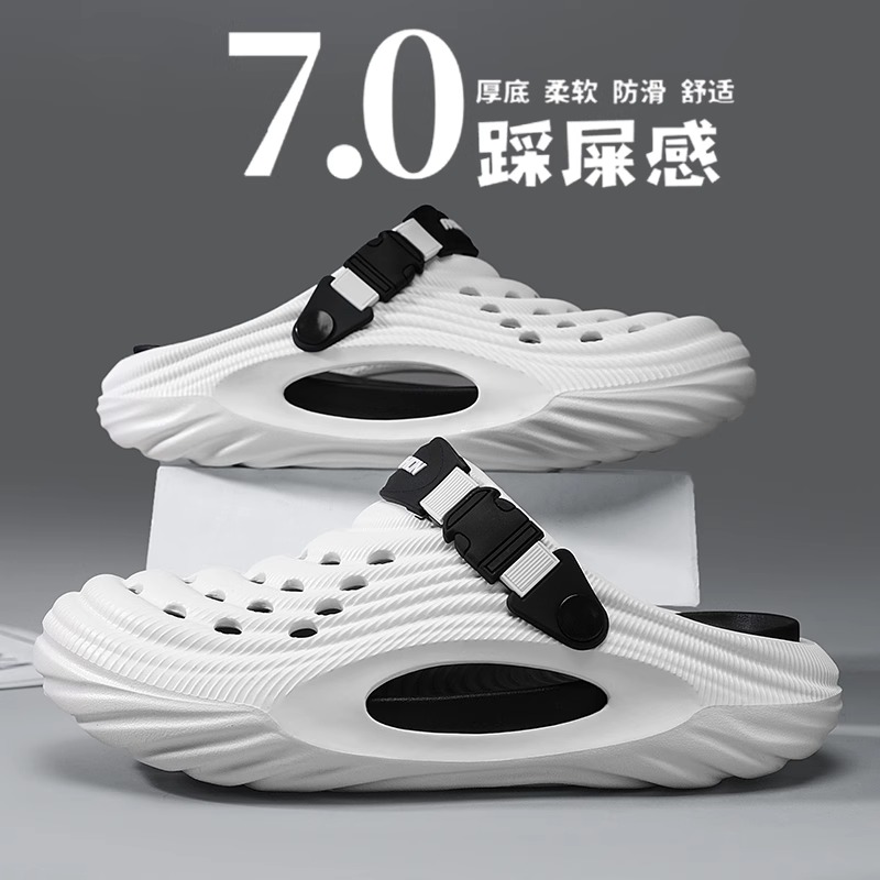 潮牌百搭透气网面包头凉鞋：夏日时尚新宠，轻松解锁百变造型！☀️