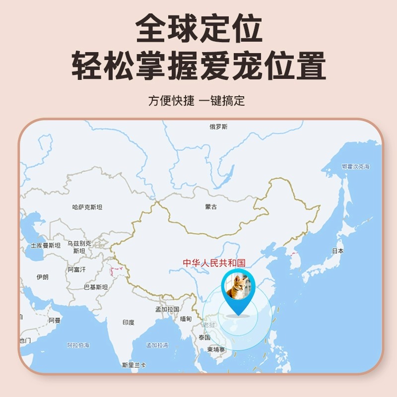 宠物定位器防丢狗狗猫咪项圈，全球通用FindMyTag，守护你最爱的家人！