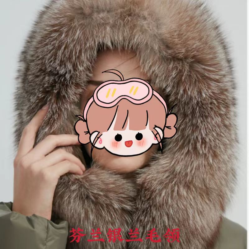 银兰狐毛领定制蒙口羽绒服：奢华保暖新选择，冬季必备神器！❄️✨