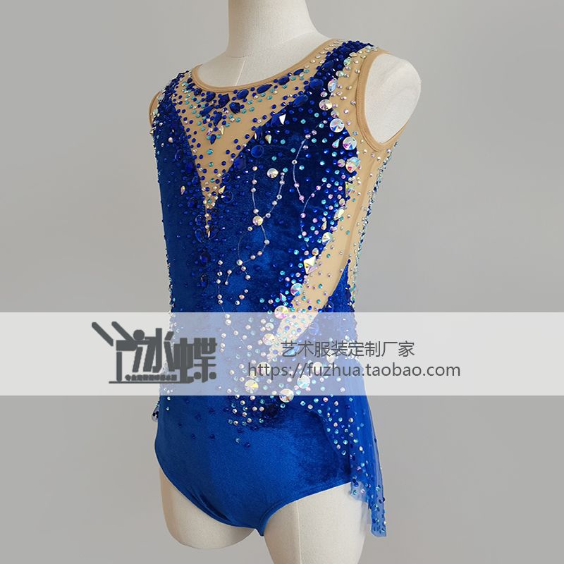 儿童体操服天花板！LIUHUO蓝丝绒BD8984美到窒息，比赛表演都超有范✨