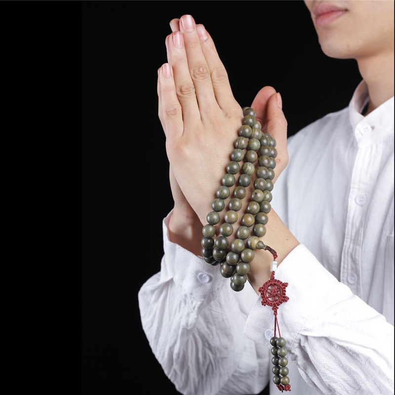 四川金丝楠木手串：男士盘玩礼，满水波小叶桢楠乌木佛珠念珠，女性也能拥有！