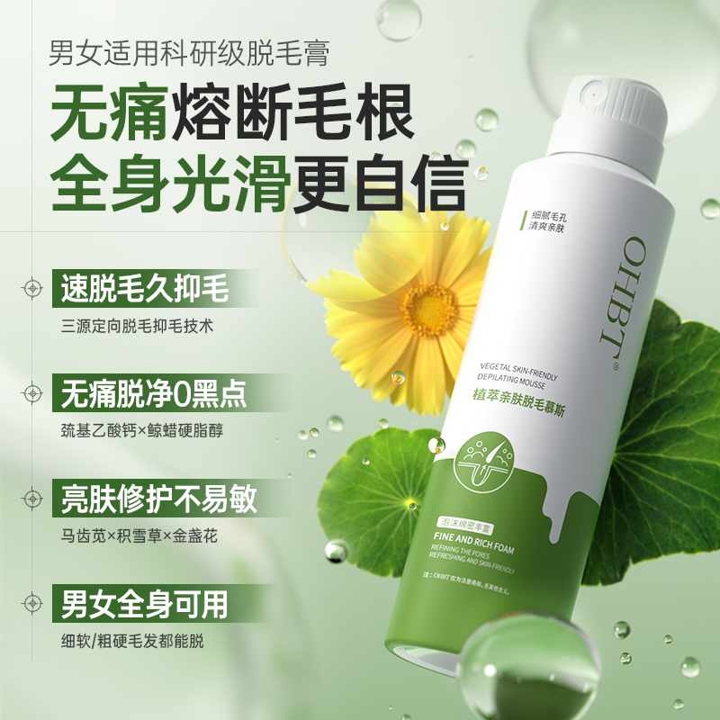 OHBT澳白脱毛喷雾：告别黑点，全身光滑的秘密武器✨