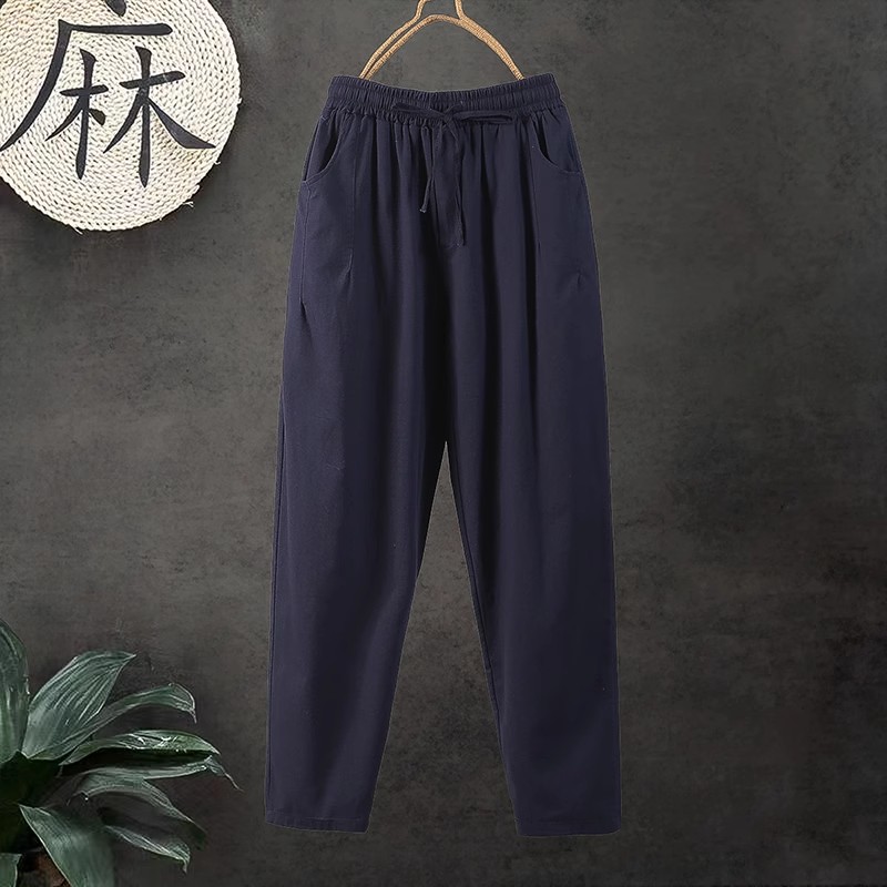 2025新款亚麻苎麻女裤：夏日清凉必备，大码宽松透气新选择！