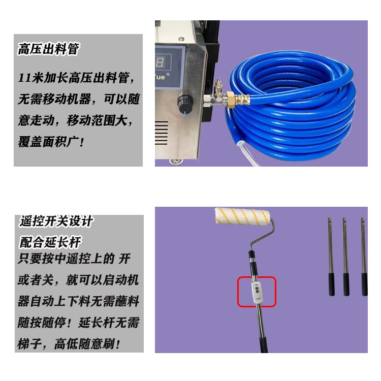 乳胶漆滚筒刷油漆涂料涂刷工具，刷基膜刷墙神器，自动电动遥控滚涂机，装修必备神器！️