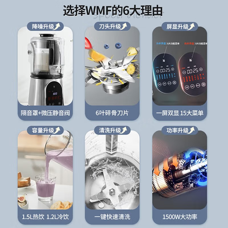【自营】WMF德国真空轻音破壁机：开启厨房新境界，养生美食轻松做！‍