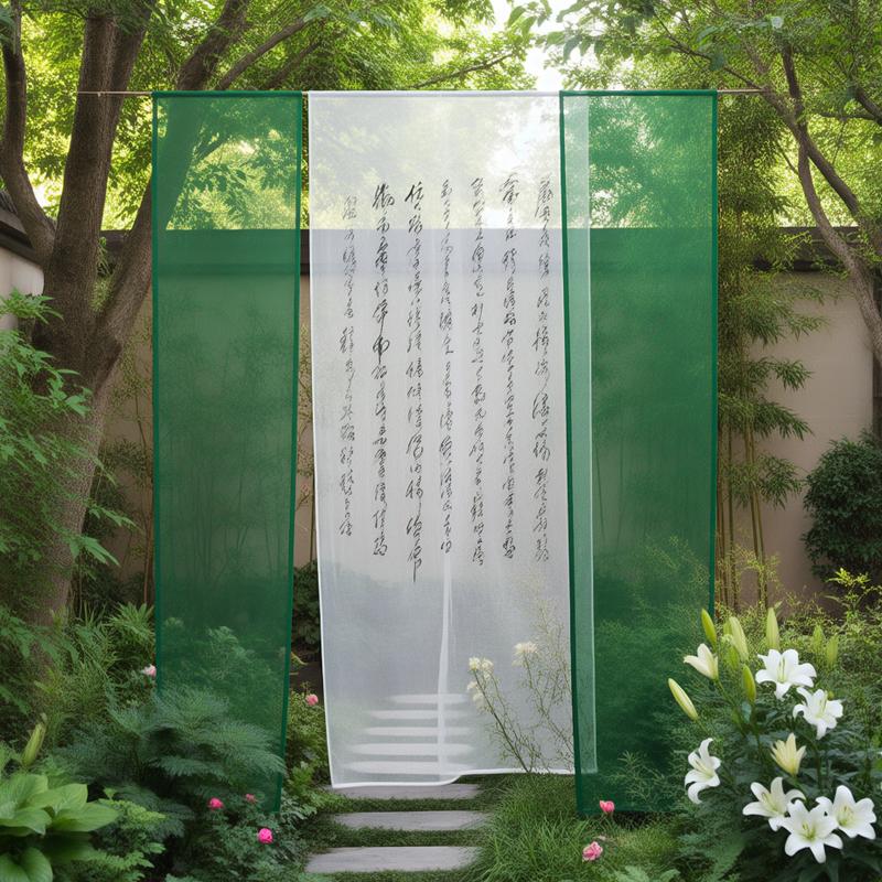 半透网纱屏风画：玄关隔断新风尚，山水之美尽收眼底️