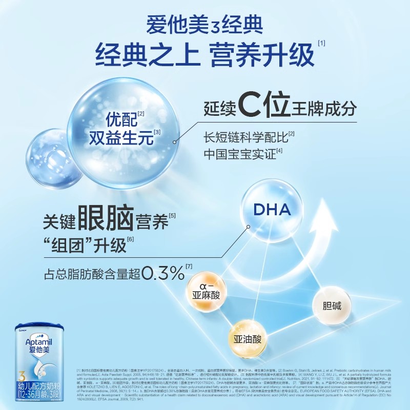 Aptamil爱他美3段幼儿奶粉：德国进口，宝宝成长的秘密武器！
