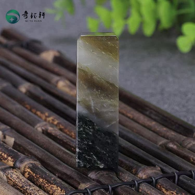 南阳独山玉印章太绝了！纯天然玉石+描金设计，这波不买亏大了