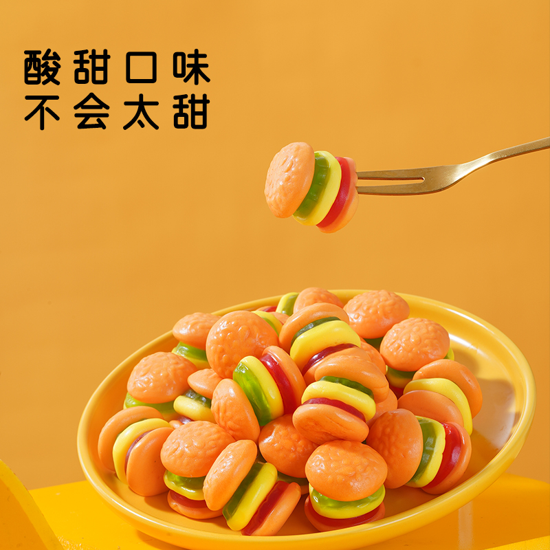 优之唯品汉堡糖：整箱装网红零食，儿童软糖界的QQ喜糖大挑战！